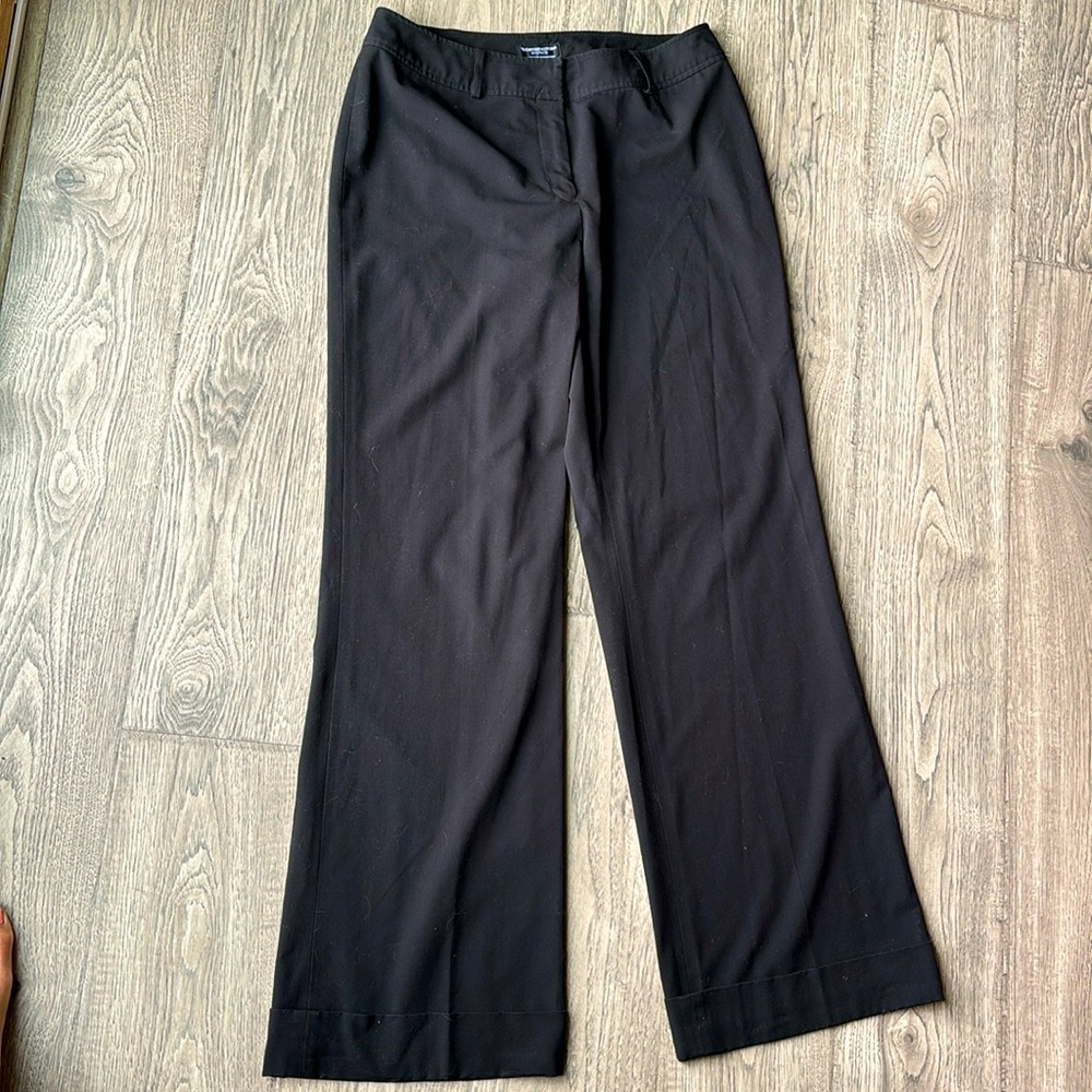 Worthington Works Wide Leg Cuffed-hem Slacks